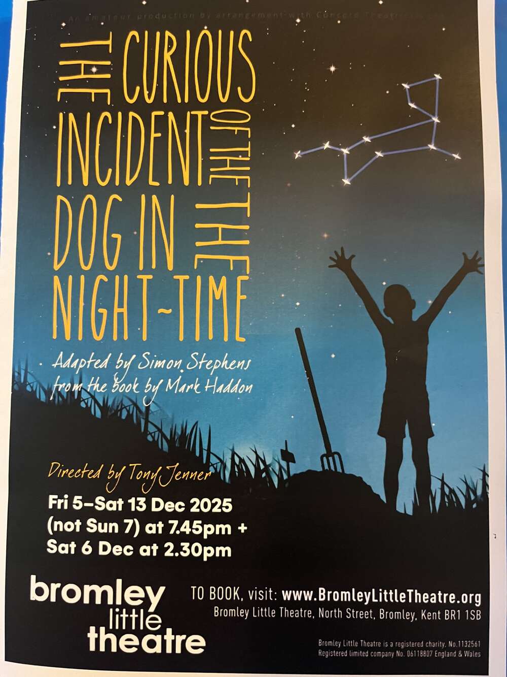 The Curious Incident of the Dog in the Night at Bromley Little Theatre